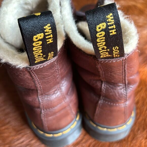 Dr.Martens 1460 PASCAL FAUX FUR LINED BOOTS in Cask — Ambassador M8 W9 - Picture 9 of 12